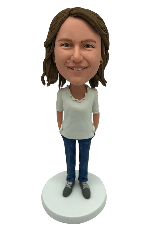 Casual Woman Custom Bobblehead-1