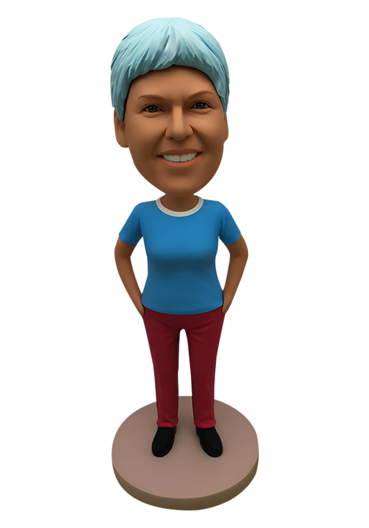 Casual Woman Custom Bobblehead-4