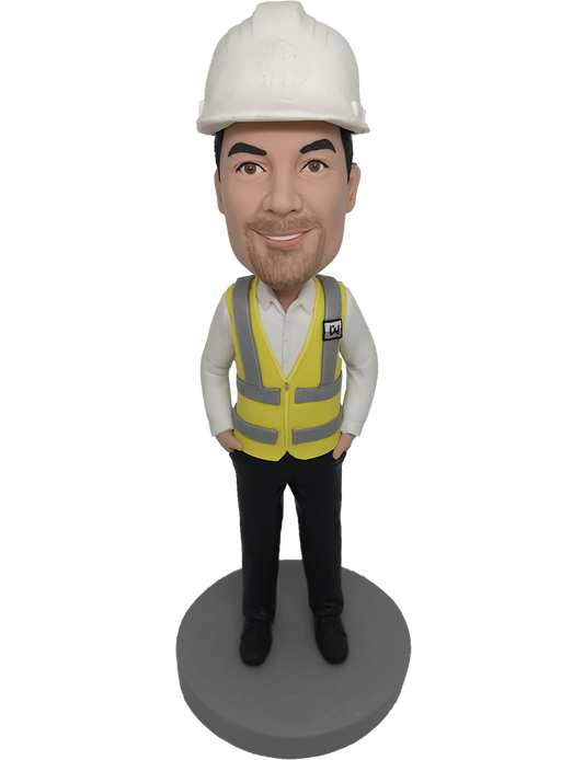Construction Worker Custom Bobblehead