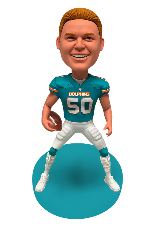 Dolphins Football Buddy Custom Bobblehead