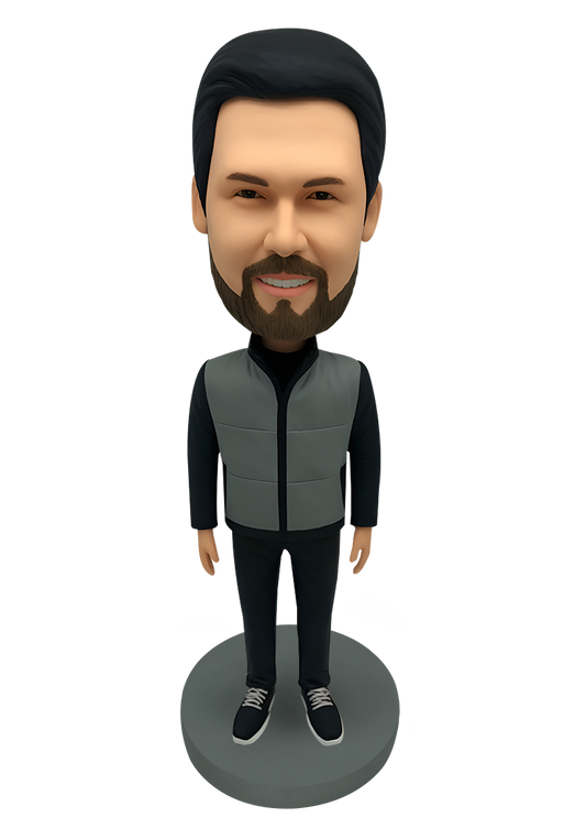 Down Jacket Man Custom Bobblehead-8