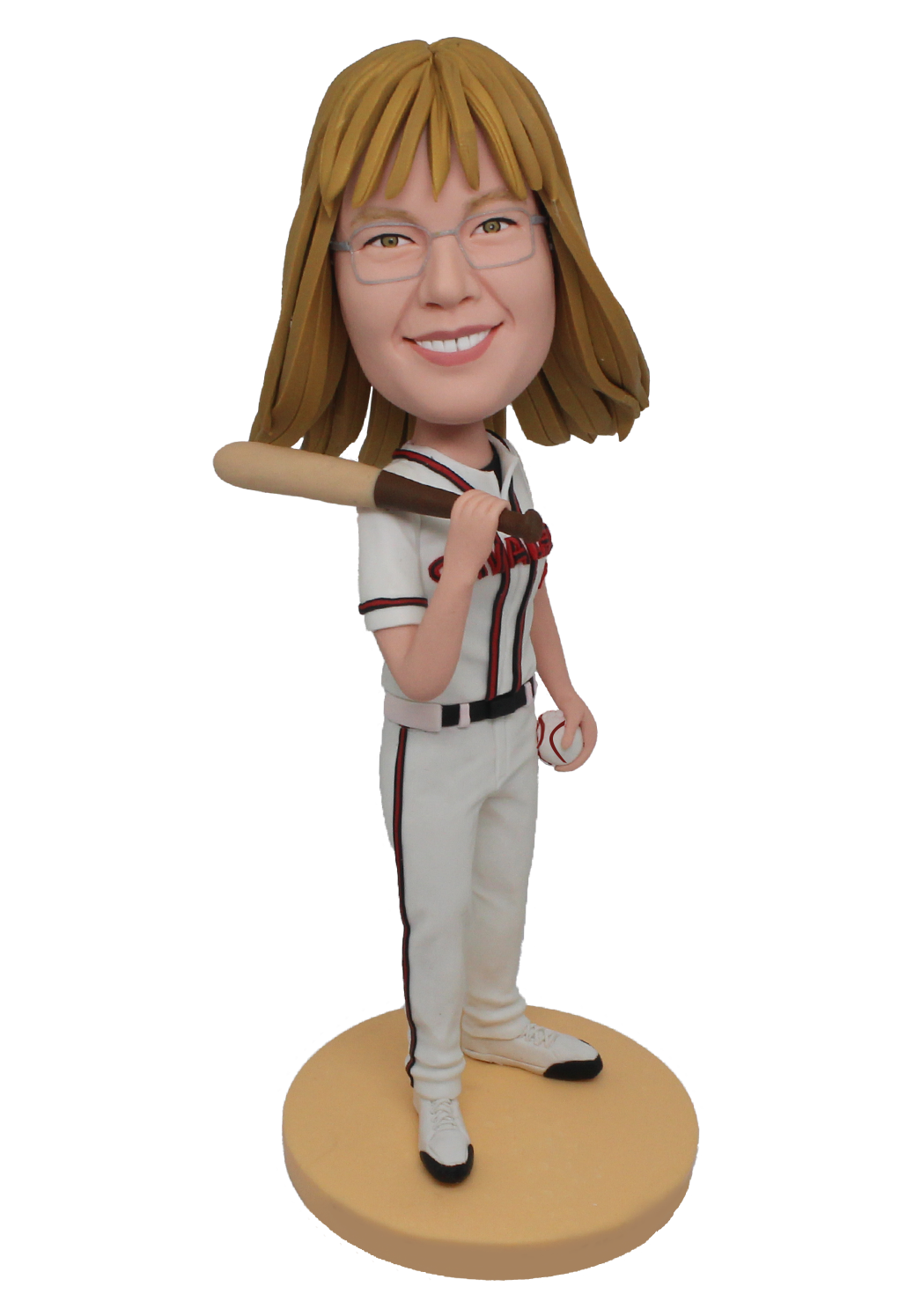 Female Baseball Player Custom Bobblehead