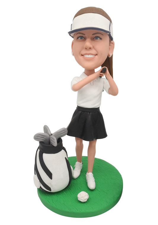 Female Golfer Custom Bobblehead-2