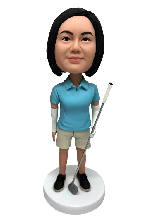Female Golfer Custom Bobblehead