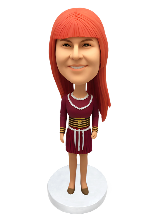 Female in Argentina Traditional Outfit