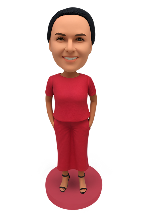 Female in Sandals Custom Bobblehead-5