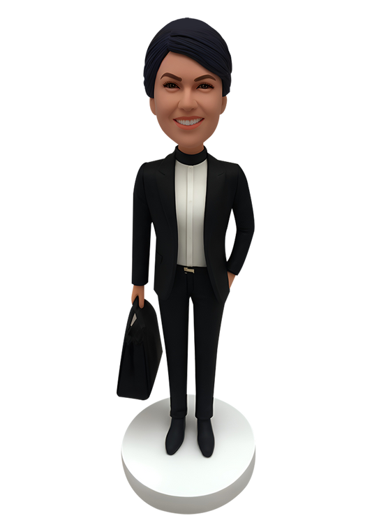 Female with Bag Custom Bobblehead-10