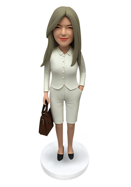 Female with Bag Custom Bobblehead-13