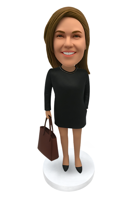 Female with Bag Custom Bobblehead-14