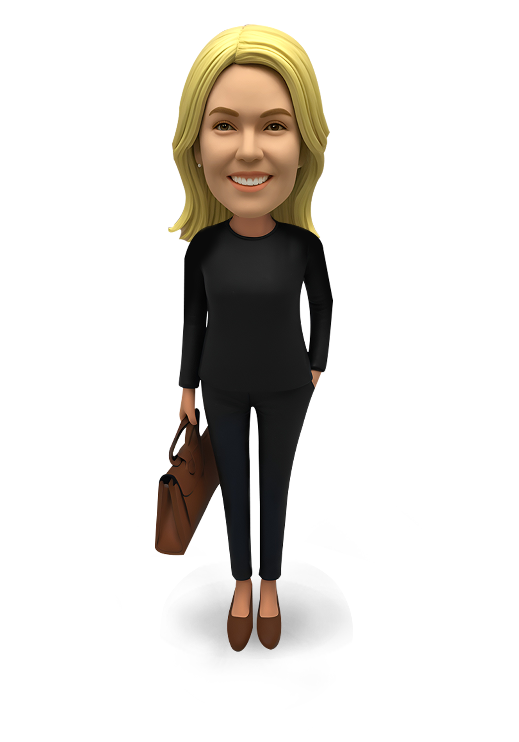 Female with Bag Custom Bobblehead-15
