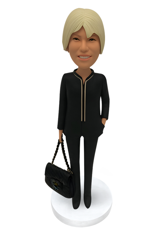 Female with Bag Custom Bobblehead-16