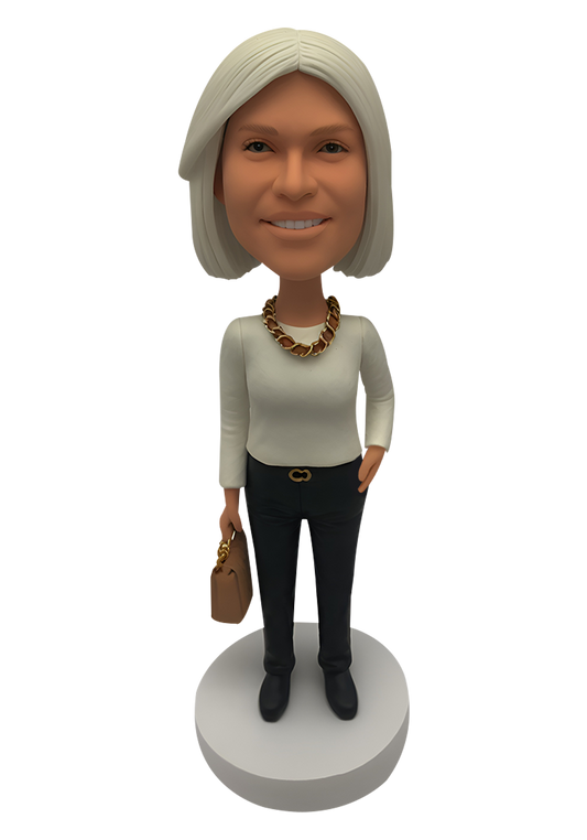Female with Bag Custom Bobblehead-17
