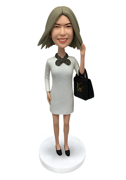 Female with Bag Custom Bobblehead-24