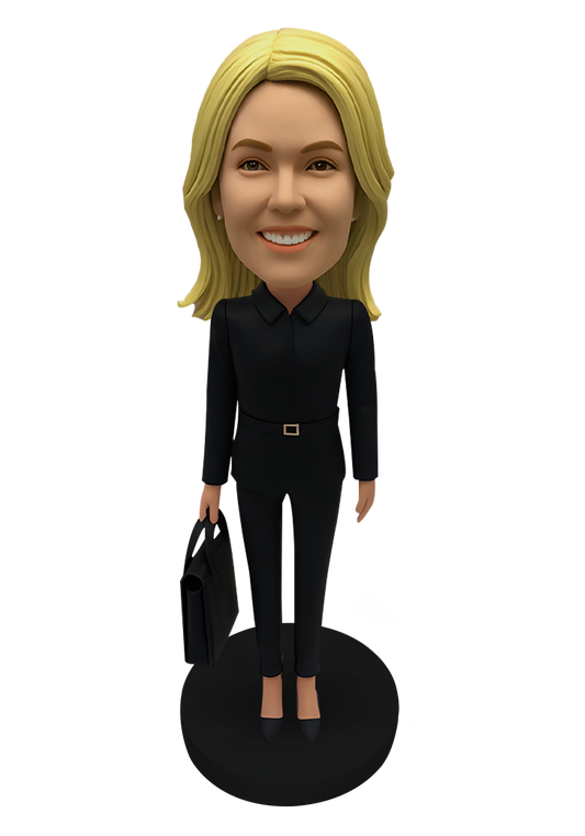 Female with Bag Custom Bobblehead-8