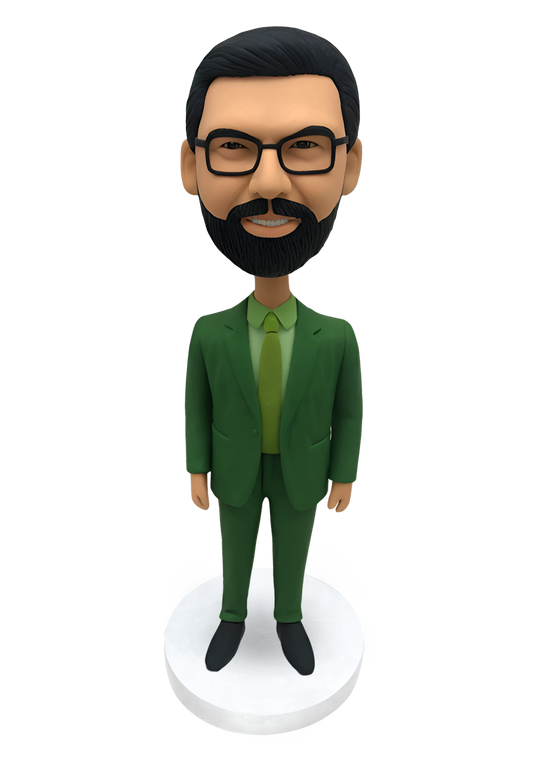 Green Suit Custom Bobblehead-2