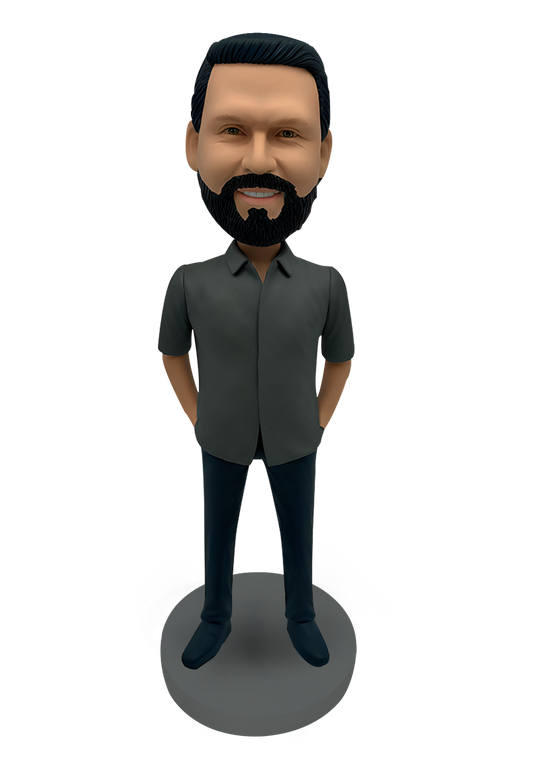 Grey Shirt Custom Bobblehead
