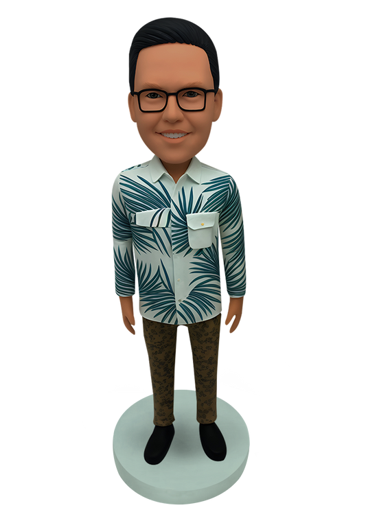 Hawaiian Shirt Man Custom Bobblehead-4