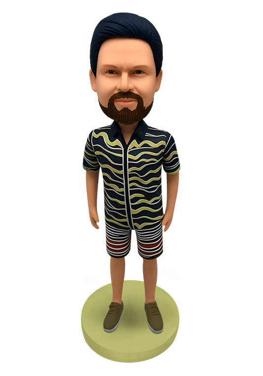 Hawaiian Shirt Man Custom Bobblehead-5
