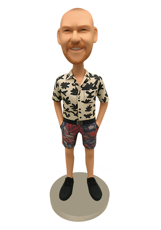 Hawaiian Shirt Man Custom Bobblehead-6