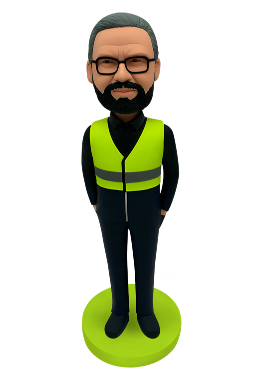 Hi-Vis Safety Vest Custom Bobblehead-1