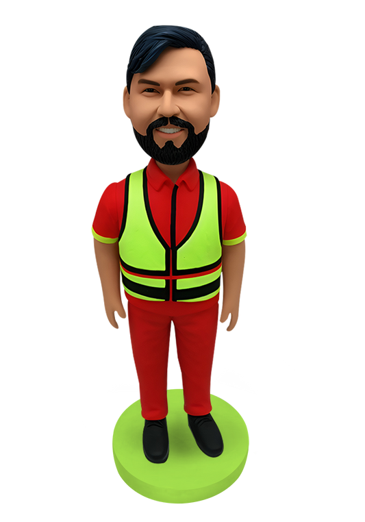 Hi-Vis Safety Vest Custom Bobblehead-11