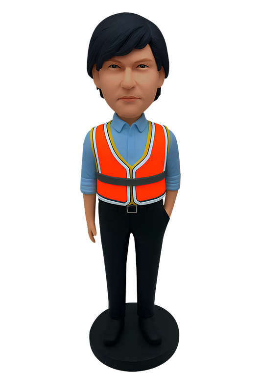 Hi-Vis Safety Vest Custom Bobblehead-3