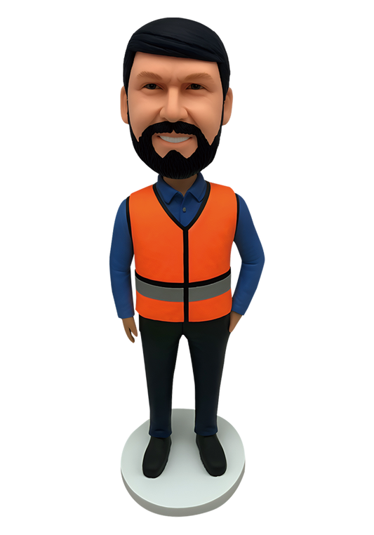 Hi-Vis Safety Vest Custom Bobblehead-4