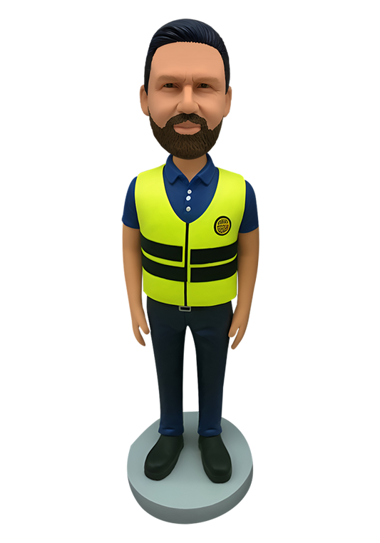 Hi-Vis Safety Vest Custom Bobblehead-6