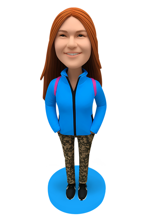 Hiking Girl Custom Bobblehead-10