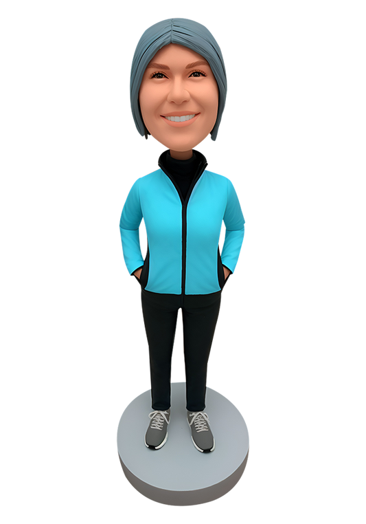 Hiking Girl Custom Bobblehead-15