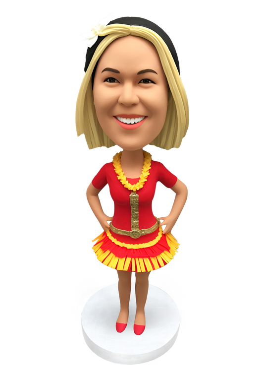 Hula Dancer Custom Bobblehead-3