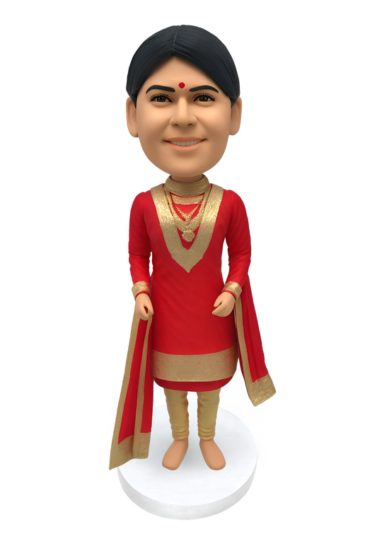 Indian Outfit Custom Bobblehead-6