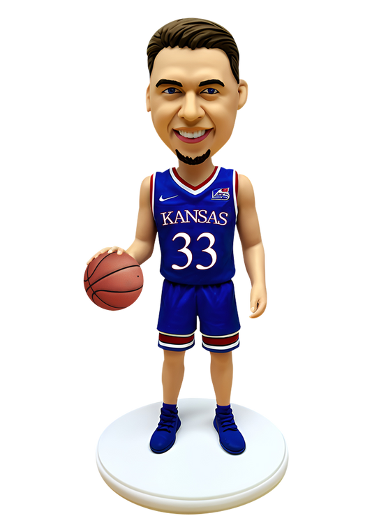 Jayhawks Basketball Man Bobblehead-1