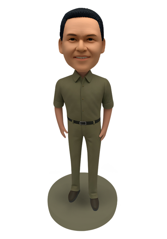 Khaki Shirt Custom Bobblehead-1