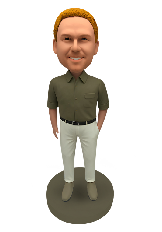 Khaki Shirt Custom Bobblehead-2