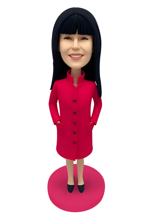 Lady in Coat Custom Bobblehead-10