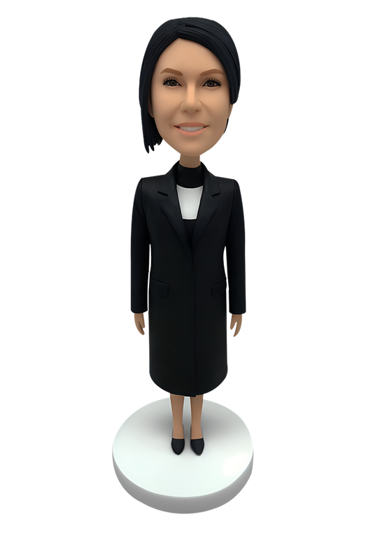 Lady in Coat Custom Bobblehead-11