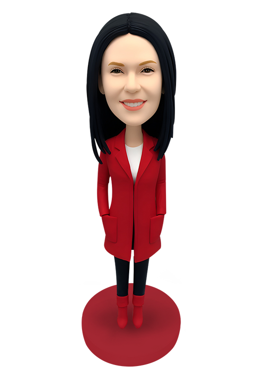 Lady in Coat Custom Bobblehead-13