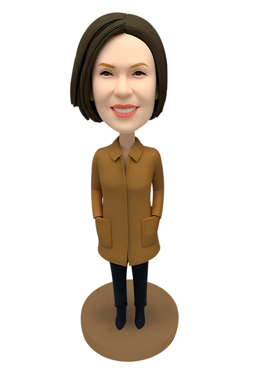 Lady in Coat Custom Bobblehead-14