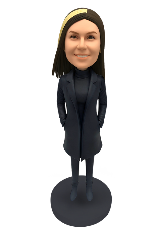 Lady in Coat Custom Bobblehead-16