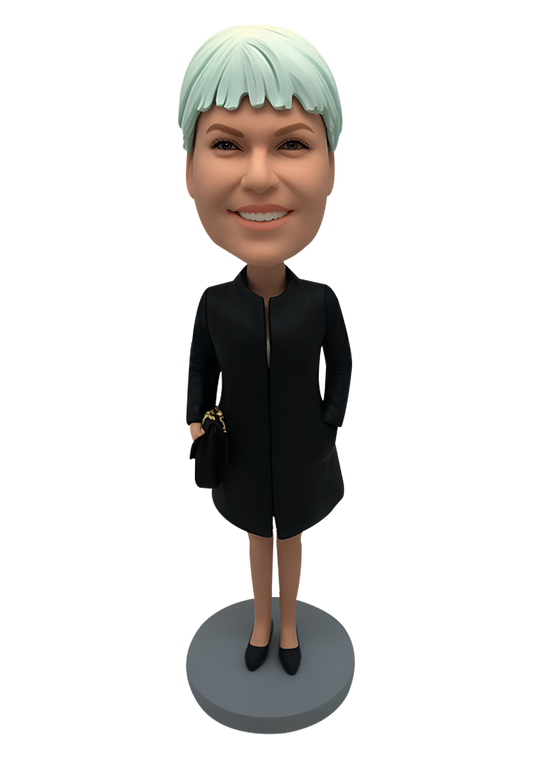 Lady in Coat Custom Bobblehead-18