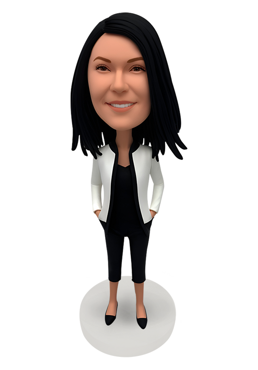 Lady in Coat Custom Bobblehead-20