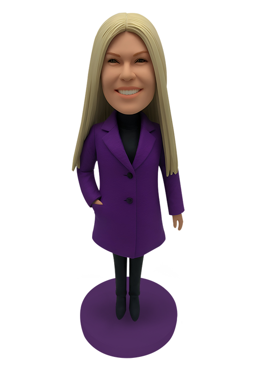 Lady in Coat Custom Bobblehead-21