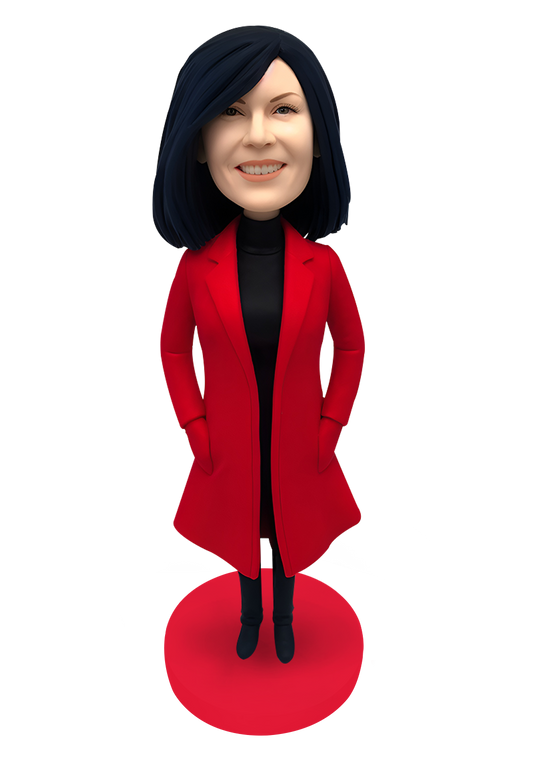 Lady in Coat Custom Bobblehead-22
