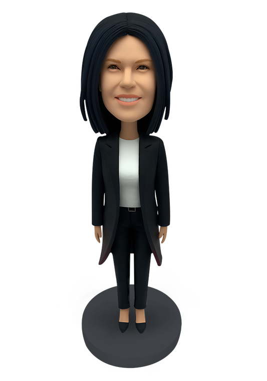 Lady in Coat Custom Bobblehead-23