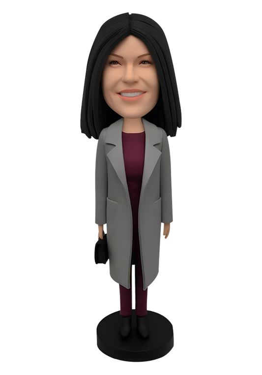 Lady with Bag Custom Bobblehead-1