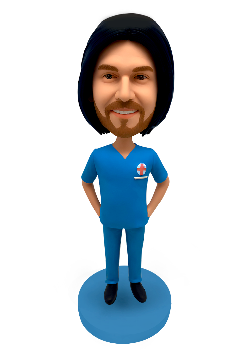 Male Nurse Custom Bobble Head-6