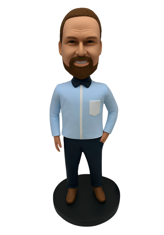 Male in Babyblue Shirt