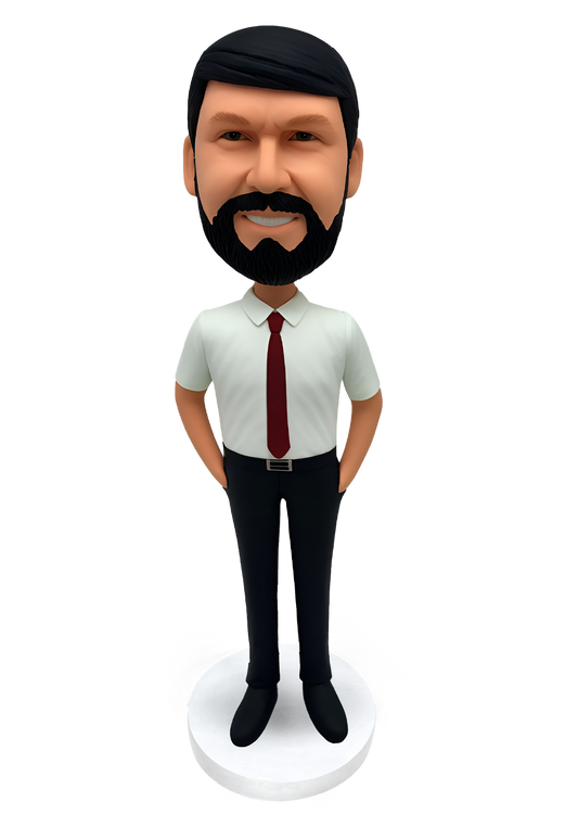 Male in Shirt Custom Bobblehead-1