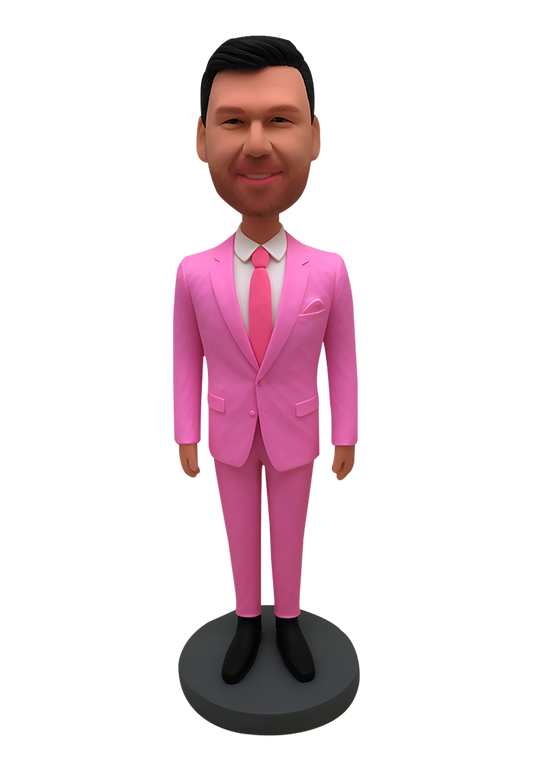 Man in Pink Suit Custom Bobblehead-1